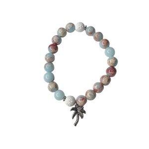 5/$25 😻 Beaded Bracelet with Palm Tree Charm